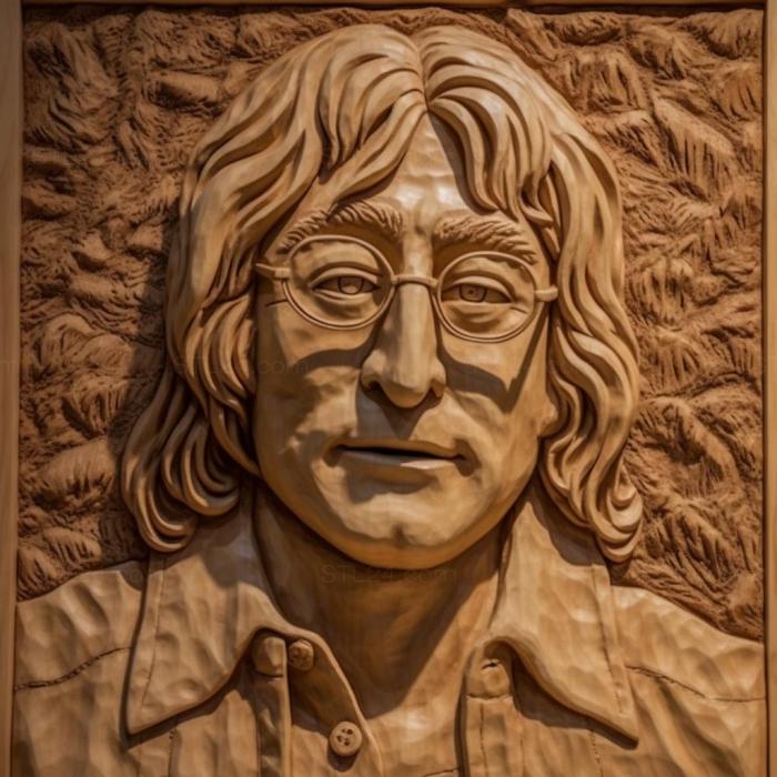 Famous (John Lennon 1, 3DFMS_8912) 3D models for cnc